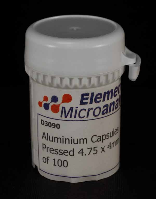 Aluminium Capsules Pressed 4.75 x 4mm pack of 100